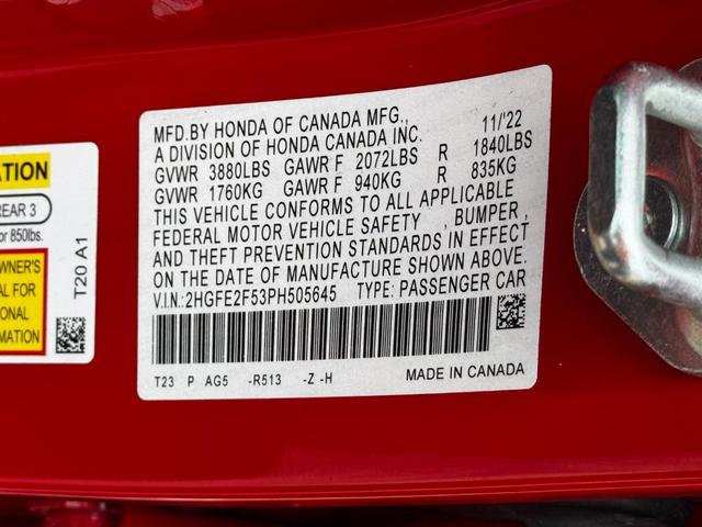 Photo of 2023 Rallye Red Honda Civic