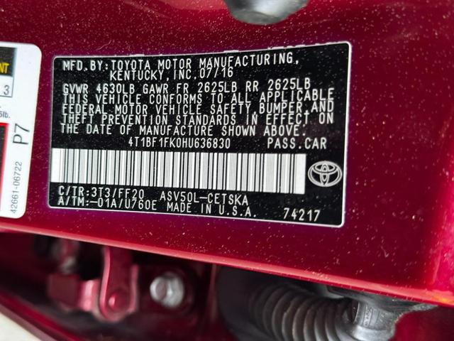 Photo of 2017 Ruby Flare Pearl Toyota Camry