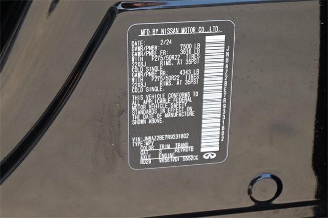 Photo of 2024 Mineral Black INFINITI QX80