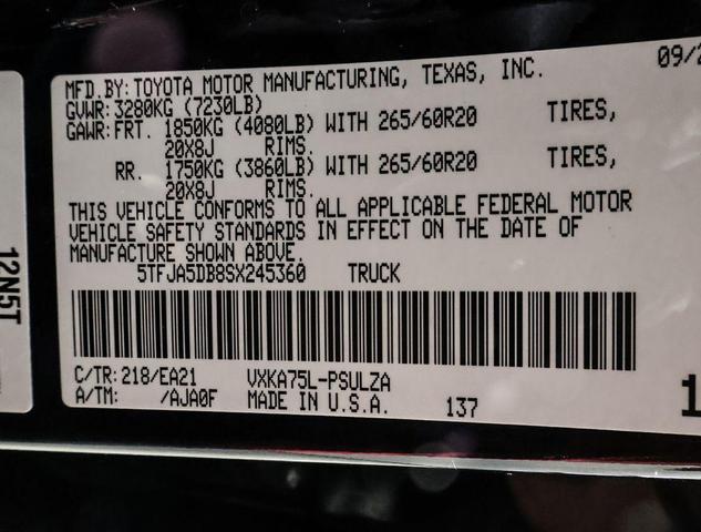 Photo of 2025 Midnight Black Metallic Toyota Tundra