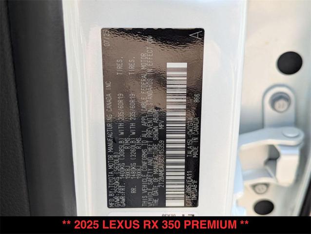 Photo of 2025 0085 Lexus RX 350