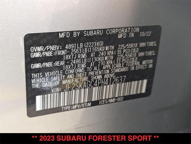 Photo of 2023 Ice Silver Metallic Subaru Forester