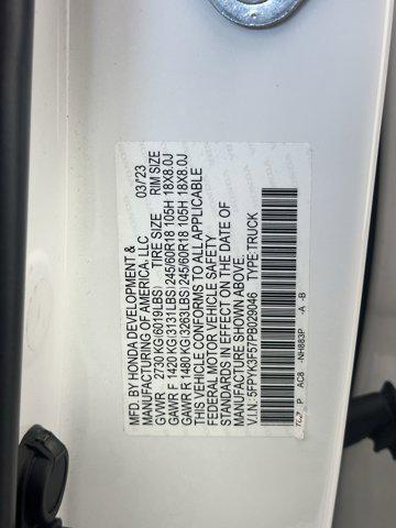Photo of 2023 Platinum White Pearl Honda Ridgeline