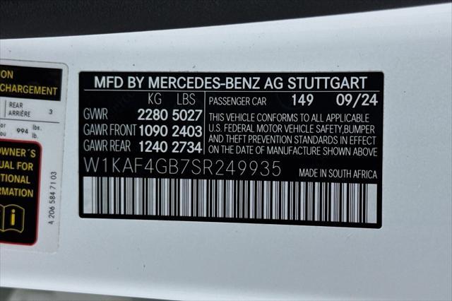 Photo of 2025 Polar White Mercedes-Benz C-Class