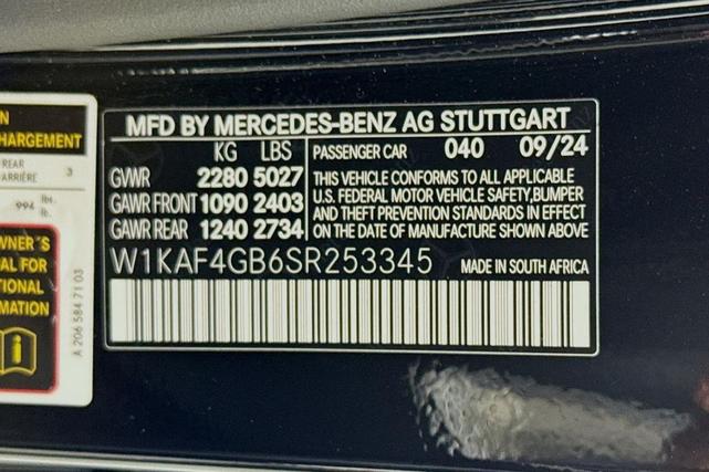 Photo of 2025 Black Mercedes-Benz C-Class