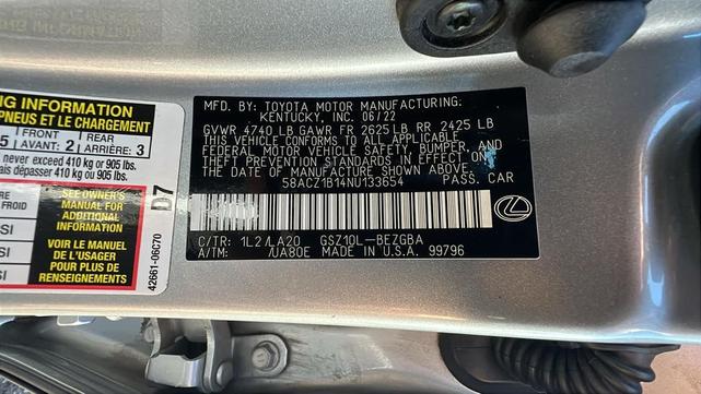 Photo of 2022 Iridium Lexus ES 350