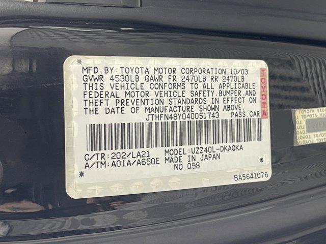Photo of 2004 Black Onyx Lexus SC 430