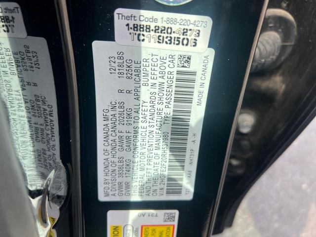 Photo of 2024 Crystal Black Pearl Honda Civic