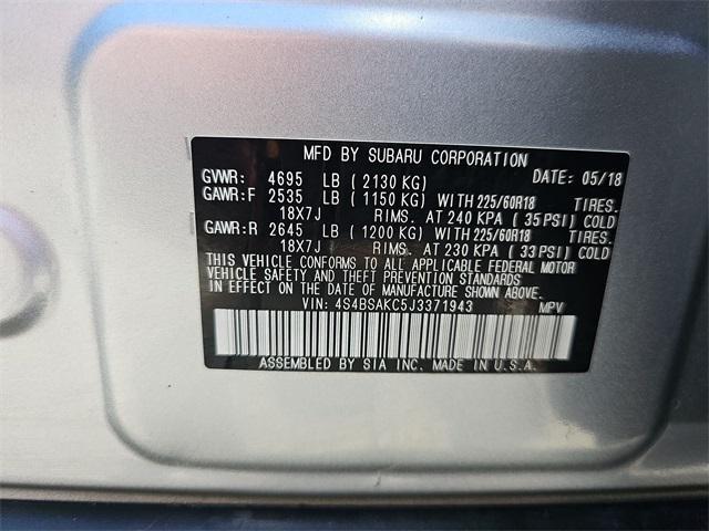Photo of 2018 Ice Silver Metallic Subaru Outback