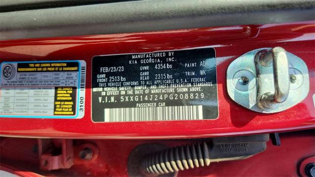 Photo of 2023 Passion Red Kia K5