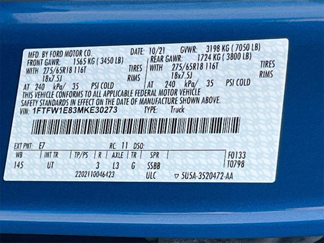Photo of 2021 Blue Ford F-150