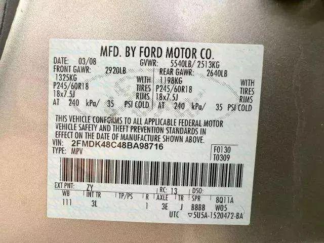 Photo of 2008 Vapor Silver Metallic Ford Edge