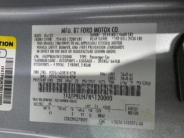 Photo of 2022 Silver Metallic Ford Mustang