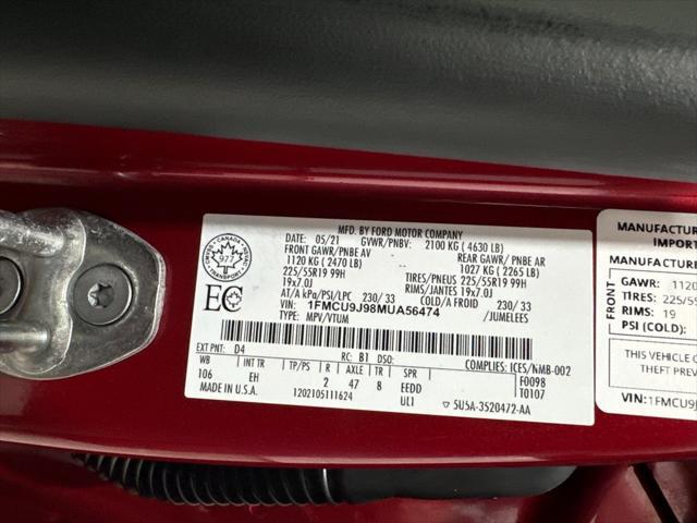 Photo of 2021 Rapid Red Metallic Tinted Clearcoat Ford Escape