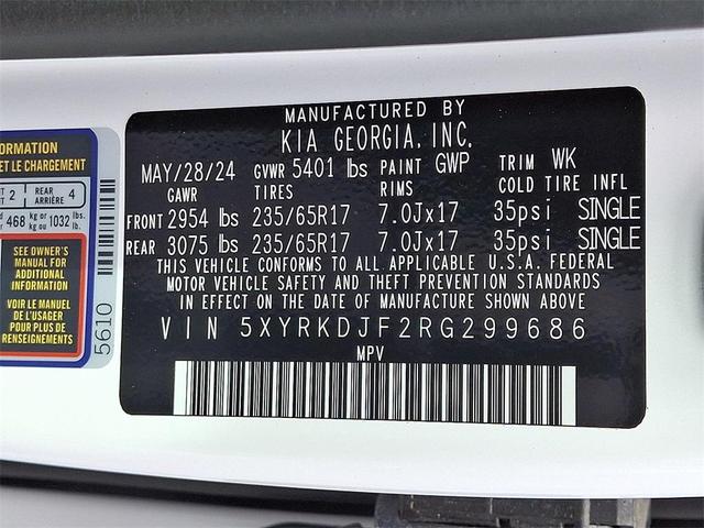 Photo of 2024 Glacial White Pearl Kia Sorento