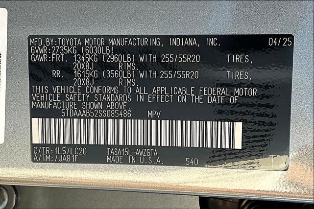 Photo of 2025 Heavy Metal Toyota Grand Highlander