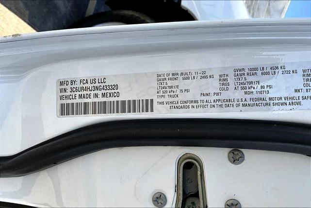Photo of 2022 Bright White Clearcoat RAM 2500