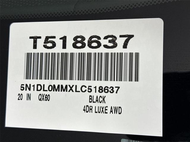 Photo of 2020 Black Obsidian INFINITI QX60