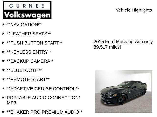 Photo of 2015 Black Ford Mustang