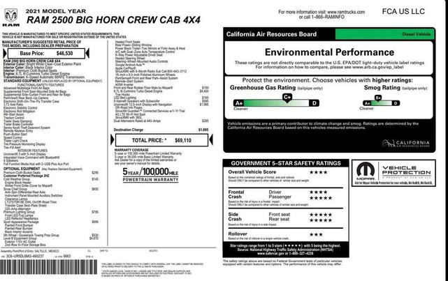 Photo of 2021 Bright White Clearcoat RAM 2500