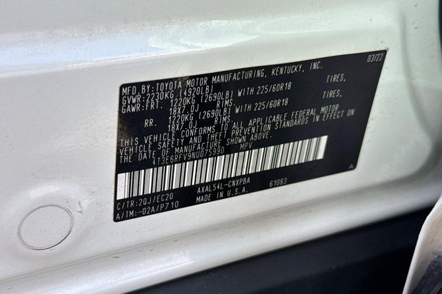 Photo of 2022 Blizzard Pearl/Midnight Black Metallic Toyota RAV4 Hybrid