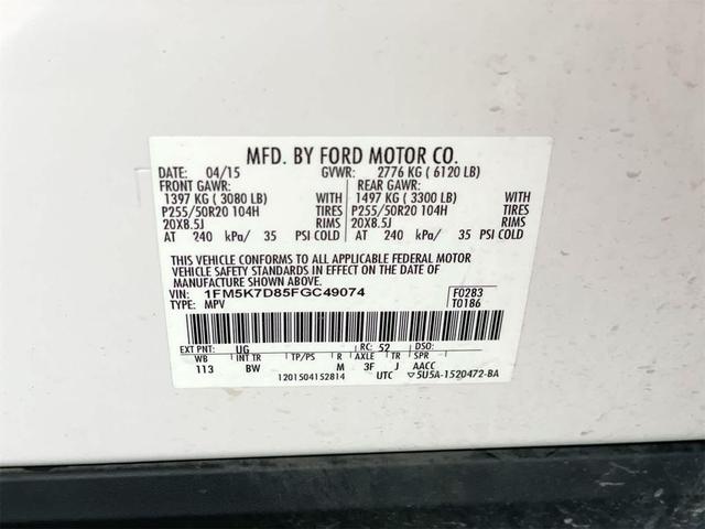 Photo of 2015 WHITE PLATINUM MET TRI-COAT Ford Explorer