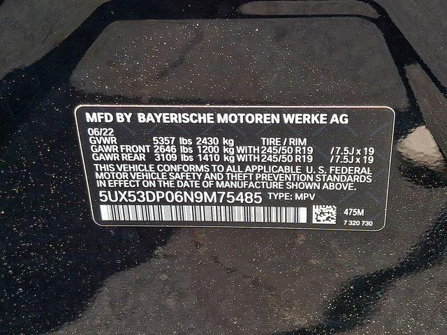 Photo of 2022 Black Sapphire Metallic BMW X3