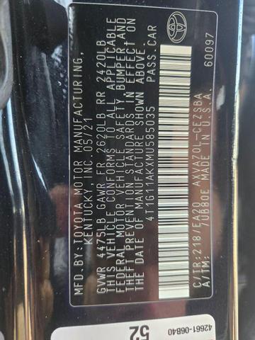 Photo of 2021 Midnight Black Metallic Toyota Camry