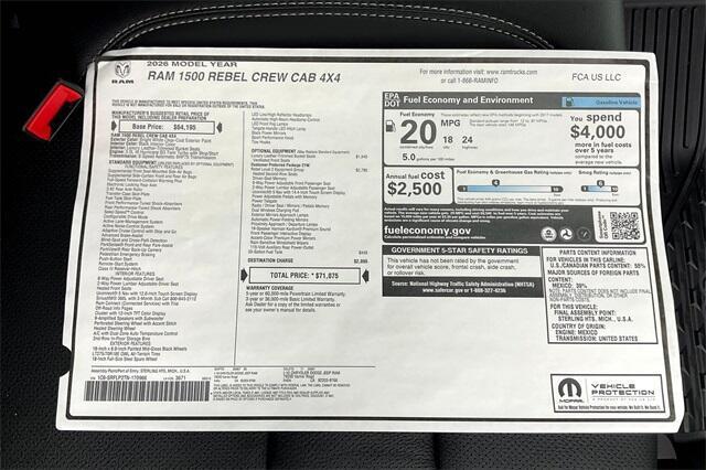 Photo of 2026 Bright White Clearcoat RAM 1500