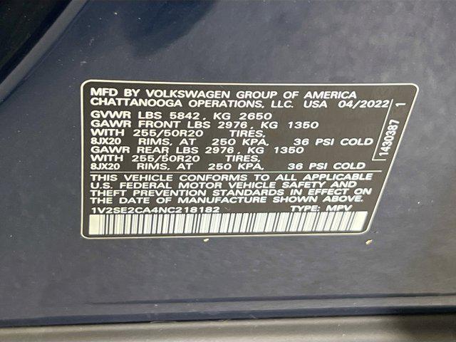 Photo of 2022 Tourmaline Blue Metallic Volkswagen Atlas Cross Sport