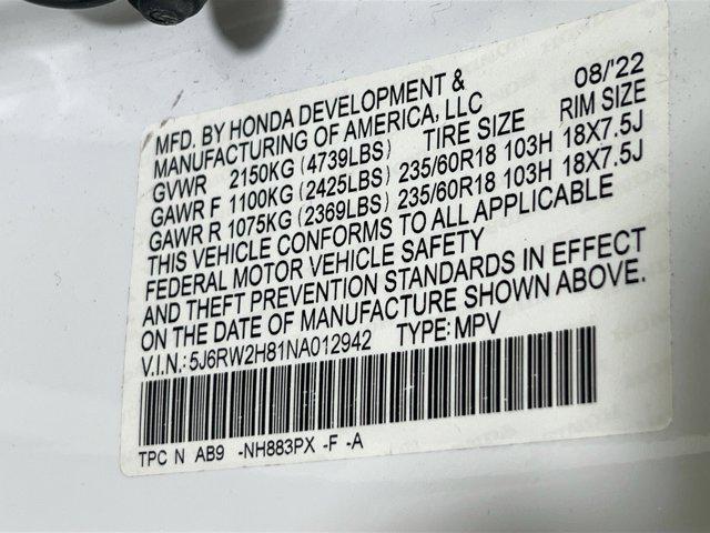 Photo of 2022 Platinum White Pearl Honda CR-V