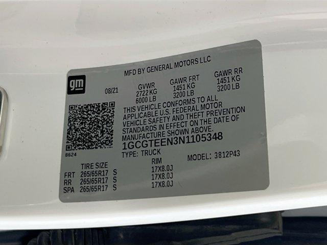 Photo of 2022 Summit White Chevrolet Colorado