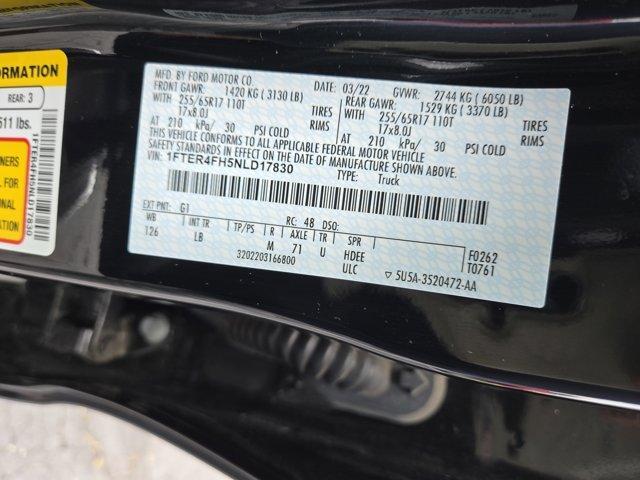 Photo of 2022 Shadow Black Ford Ranger
