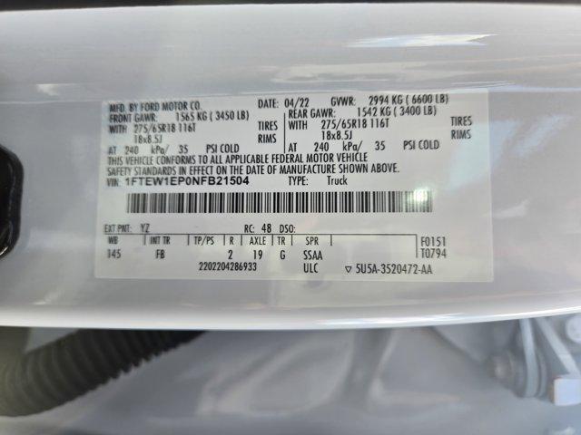 Photo of 2022 Oxford White Ford F-150