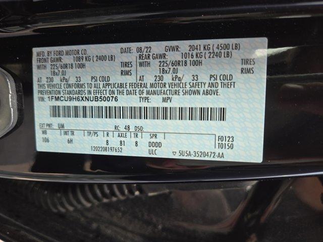 Photo of 2022 Agate Black Metallic Ford Escape