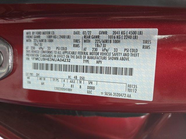Photo of 2022 Rapid Red Metallic Tinted Clearcoat Ford Escape