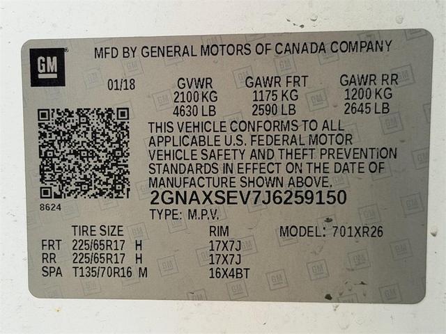 Photo of 2018 Summit White Chevrolet Equinox