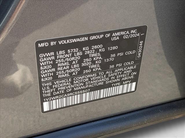 Photo of 2024 Platinum Gray Metallic Volkswagen Atlas