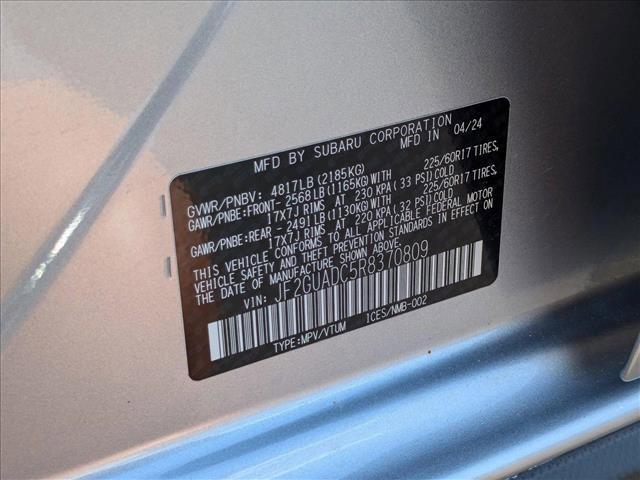 Photo of 2024 Ice Silver Metallic Subaru Crosstrek