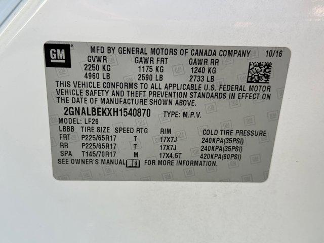 Photo of 2017 Summit White Chevrolet Equinox