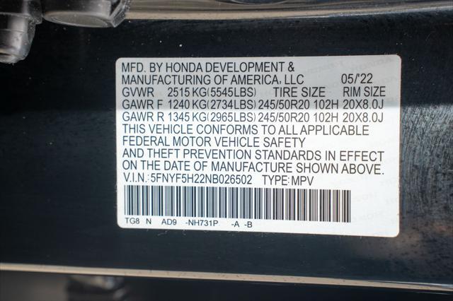 Photo of 2022 Crystal Black Pearl Honda Pilot