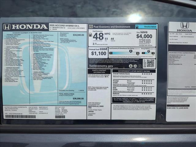 Photo of 2025 Meteorite Gray Metallic Honda Accord Hybrid