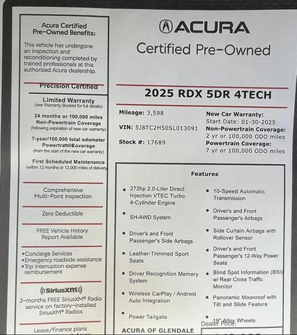 Photo of 2025 Liquid Carbon Metallic Acura RDX
