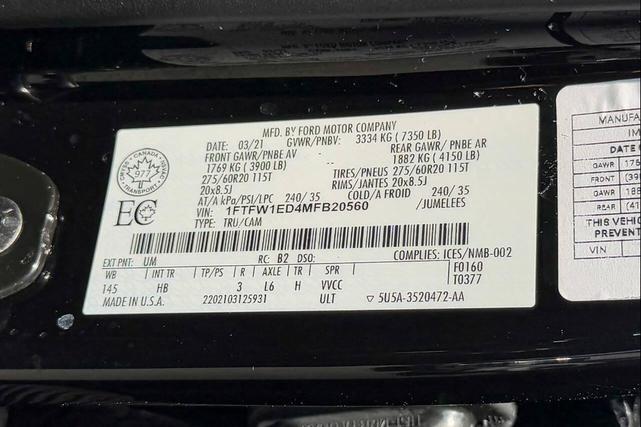 Photo of 2021 Agate Black Metallic Ford F-150