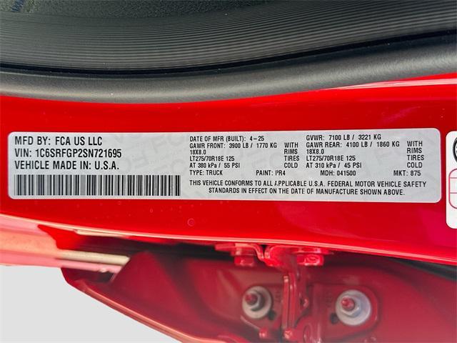 Photo of 2025 Flame Red Clearcoat RAM 1500