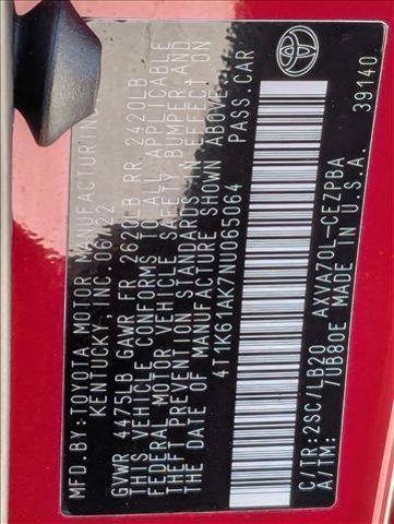 Photo of 2022 Supersonic Red/Midnight Black Metallic Toyota Camry