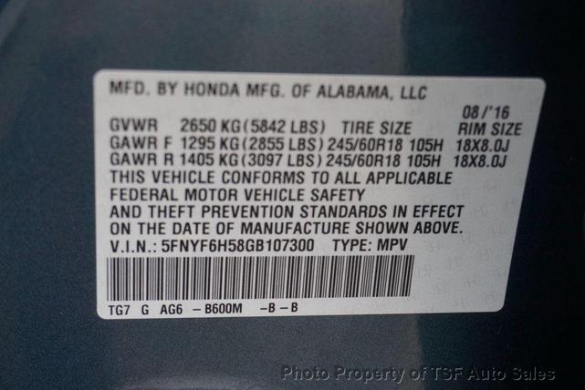 Photo of 2016 Steel Sapphire Metallic Honda Pilot