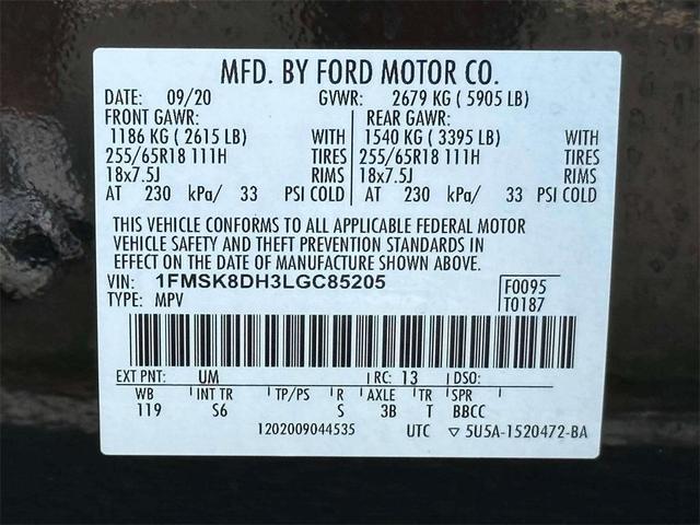 Photo of 2020 Black Metallic Ford Explorer