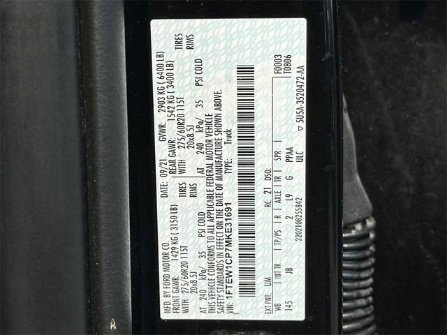 Photo of 2021 Agate Black Metallic Ford F-150