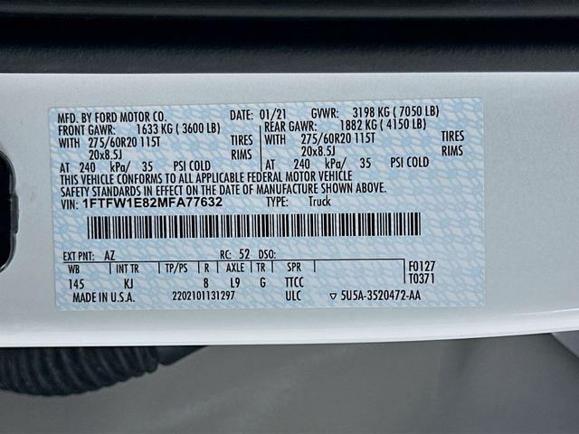 Photo of 2021 White Metallic Ford F-150
